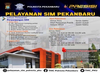 Jadwal Pelayanan SIM Polresta Pekanbaru