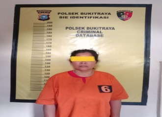 Diduga Jual Shabu, IRT Ditangkap Opsnal Polsek Bukit Raya.