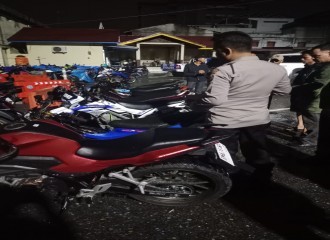 Antisipasi Maraknya Geng Motor Dan Balap Liar, Jajaran Polresta Pekanbaru Gelar Razia Lokasi Rawan.