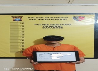 Pelaku Curanmor Ditangkap Tim Opsnal Polsek Bukit Raya Usai Buron 9 Bulan. 