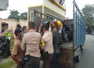 Polsek Tampan Laksanakan Razia Balap Liar 12 Unit Ranmor R2 Diamankan Ke Polresta Pekanbaru
