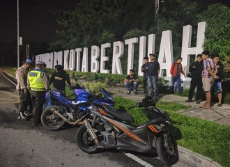Diduga Hendak Balap Liar 10 Unit Sepeda Motor Diamankan Polsek Bukit Raya. 