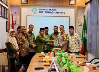 Silaturahmi Dengan PW Muhammadiyah Riau Dan Pekanbaru Kapolresta Ajak Jaga Kamtibmas Kondusif Di Pemilu 2024