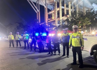 Satlantas Polresta Pekanbaru Gelar Patroli Blue Light, Wujudkan Kamtibmas Kondusif Di Malam Hari 