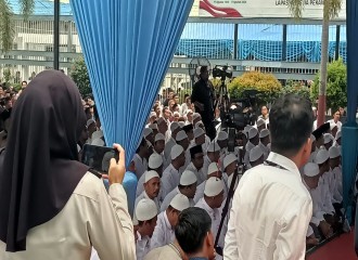 Bhabinkamtibmas Polsek Bukit Raya Laksanakan Pengamanan Kegiatan Pembinaan Rohani Di Lapas Kelas IIA Pekanbaru