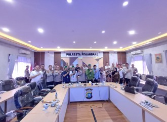 Polresta Pekanbaru Gelar Rapat Koordinasi Pengamanan Kongres HMI Ke-34 